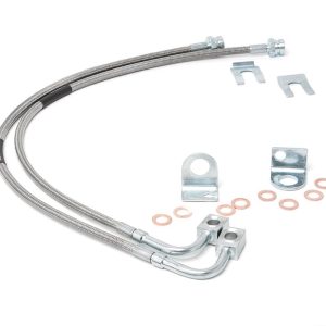 Rough Country Brake Lines Stainless Rear 4-6 Inch Lift Jeep Wrangler JK/Wrangler Unlimited (07-18)