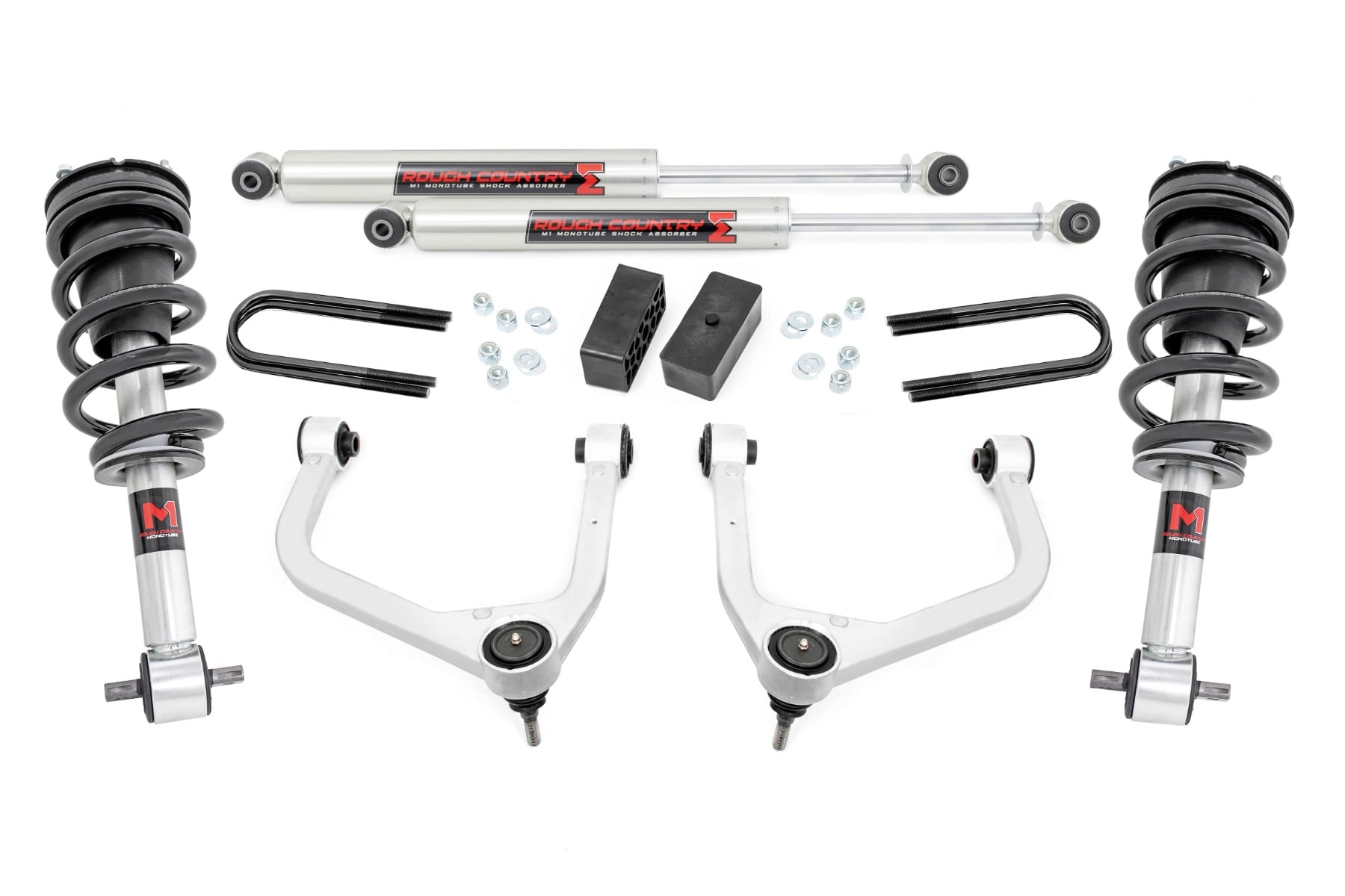 Rough Country 3.5 Inch Lift Kit Mono Leaf Rear M1 Struts/M1 GMC Sierra 1500 (19-24)