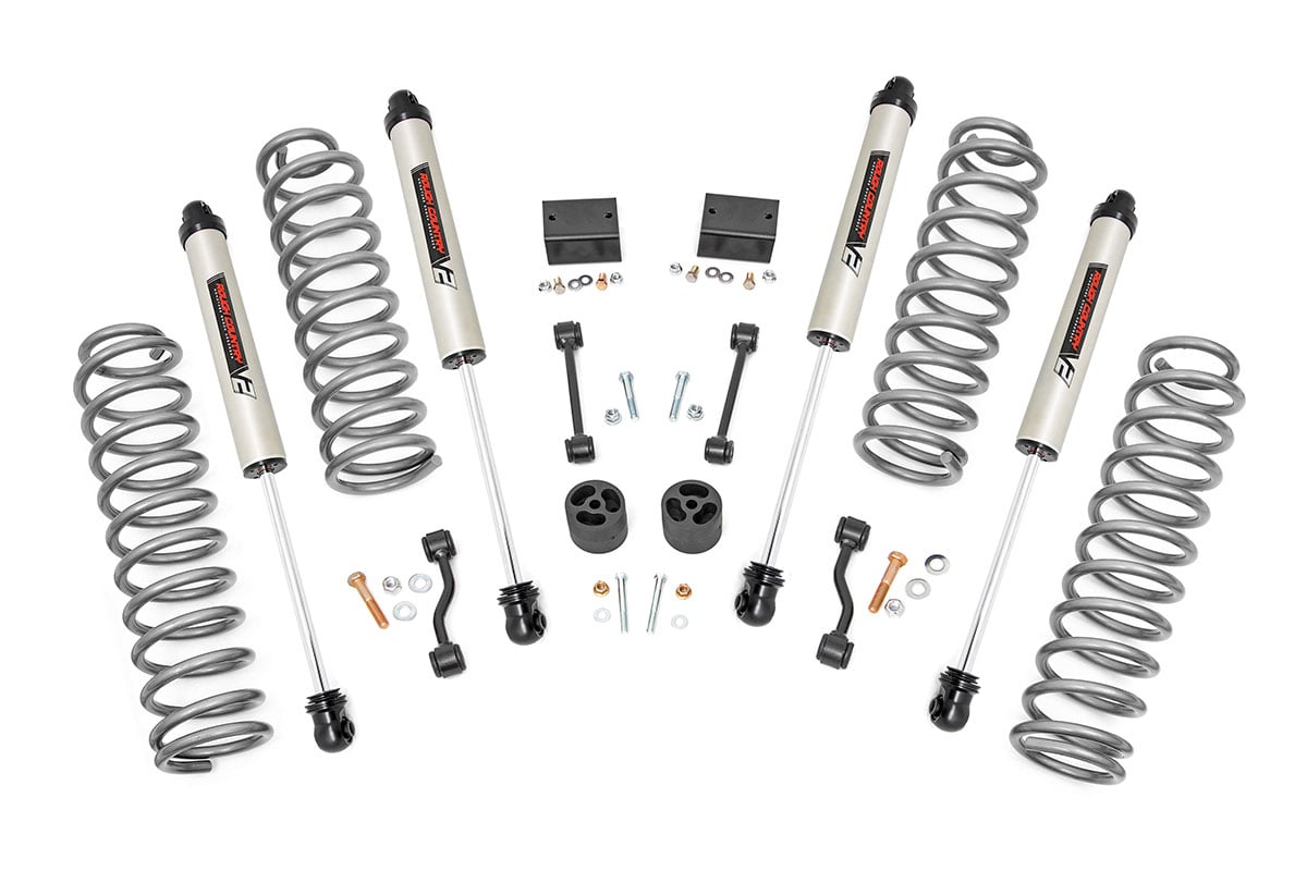 Rough Country 2.5 Inch Lift Kit Coils V2 Jeep Wrangler Unlimited Rubicon 4WD (18-23)