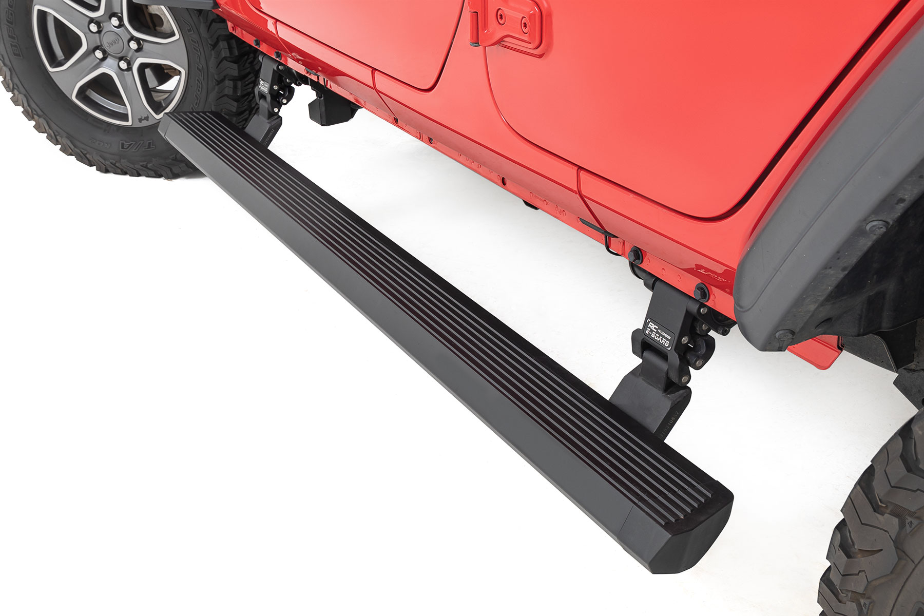 Rough Country Power Running Boards Dual Electric Motor 4 Door Jeep Wrangler JL (2018-2026)