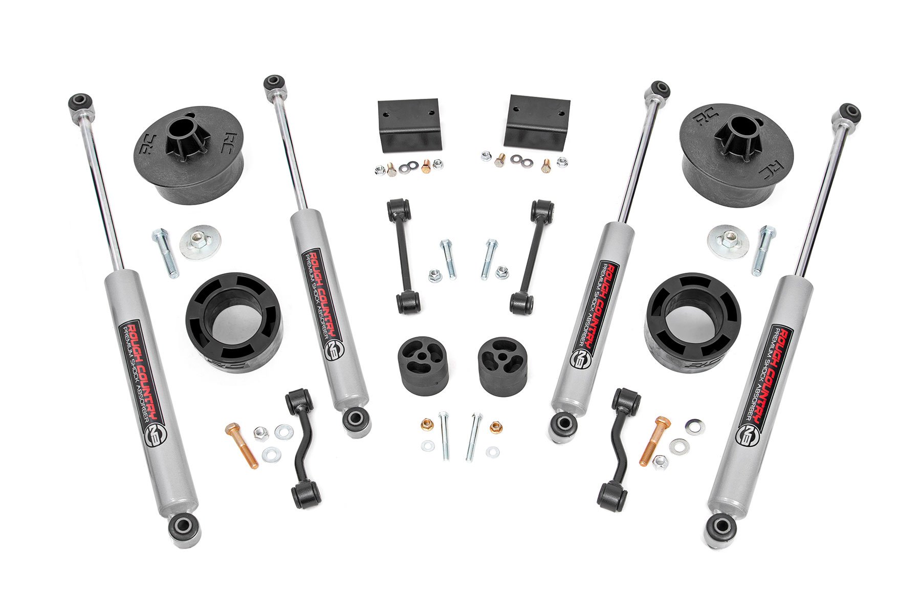 Rough Country 2.5 Inch Lift Kit Spacers N3 Jeep Wrangler JL (24-26)/Wrangler Unlimited (24-26)