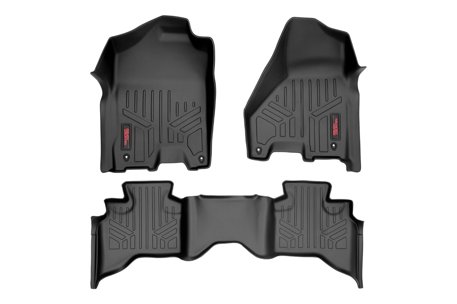 Rough Country Floor Mats FR & RR Quad Cab Ram 1500 2WD/4WD (2012-2018 & Classic)