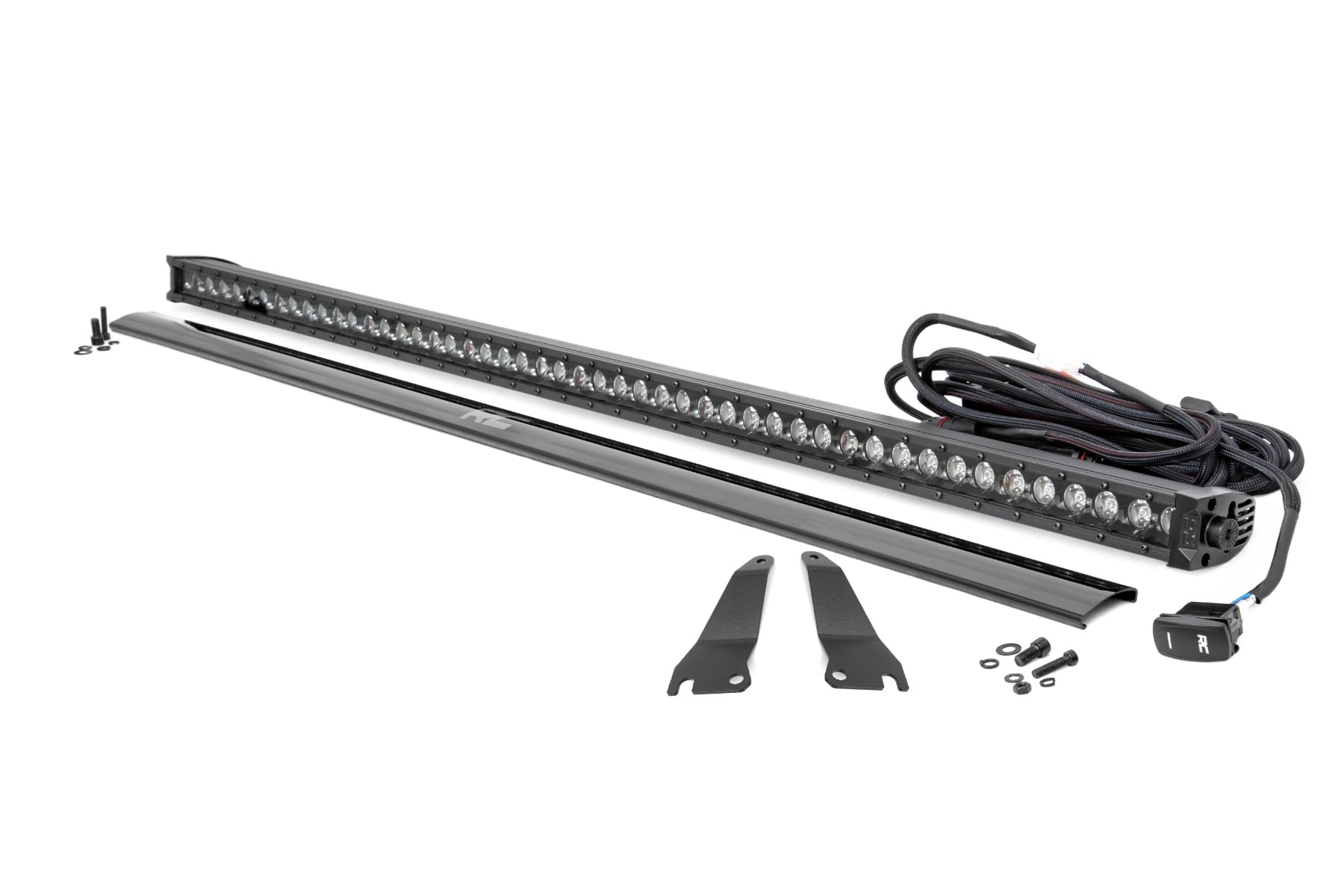 Rough Country LED Light Kit Cage Mount 50″ Black Single Row Kawasaki Teryx 4 1000/Teryx4 800
