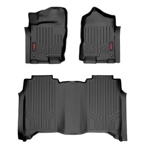 Rough Country Floor Mats FR & RR Crew Cab Nissan Titan (17-24)/Titan XD (16-24)