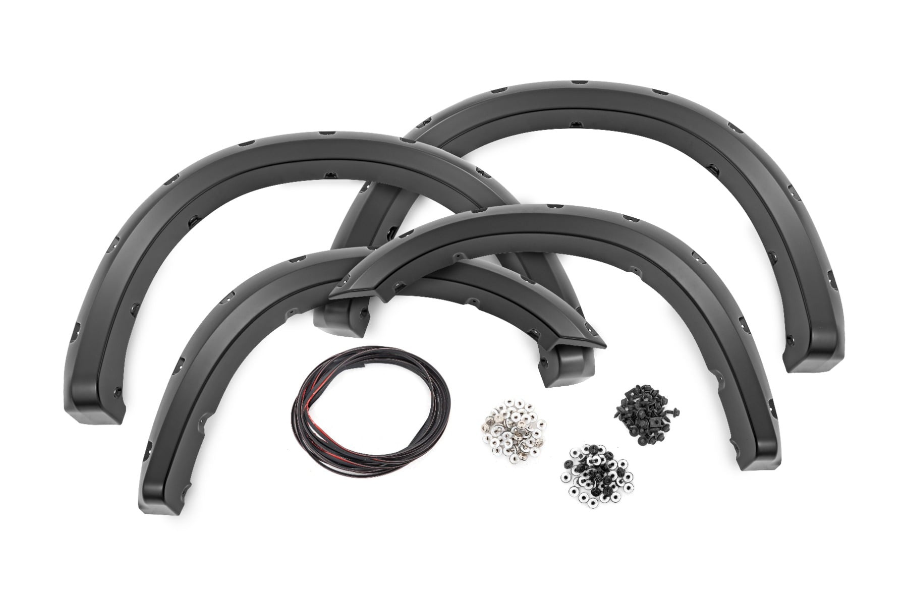 Rough Country Pocket Fender Flares PXJ Diamond Black Ram 2500/3500 2WD/4WD (2019-2026)