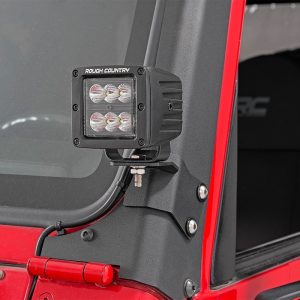 Rough Country LED Light Mount Lower A-Pillar Pod Jeep Wrangler TJ (97-06)/Wrangler Unlimited (04-06)