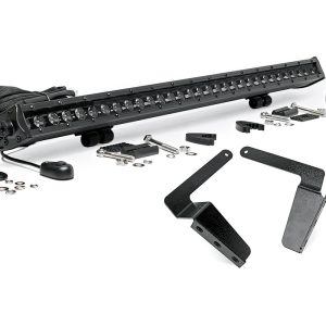 Rough Country LED Light Kit Bumper Mount 30″ Black Single Row Toyota Tundra (14-21)