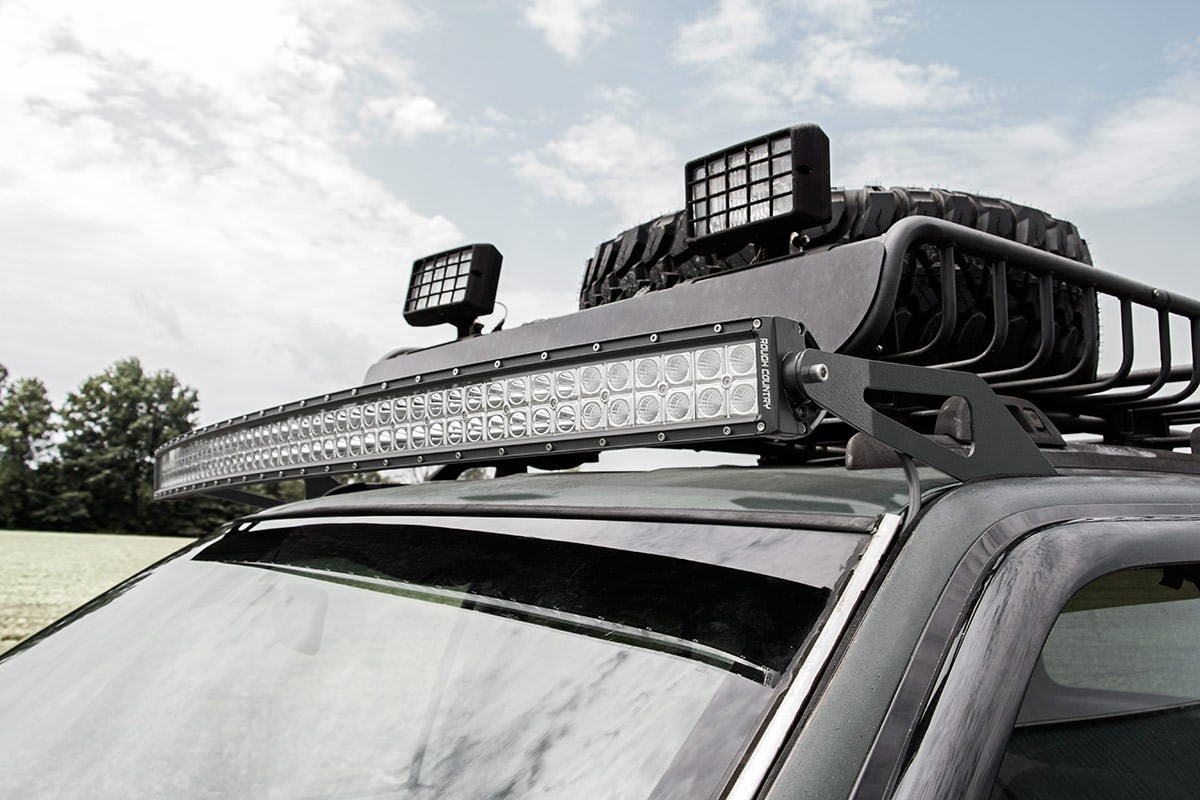 Rough Country LED Light Mount Upper Windshield 50″ Curved Jeep Grand Cherokee ZJ (93-98)