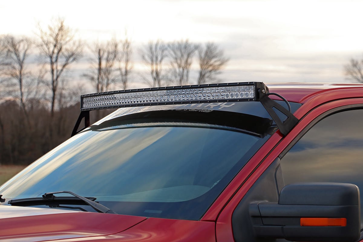Rough Country LED Light Mount Upper Windshield 54″ Curved Ford F-150 2WD/4WD (04-14)