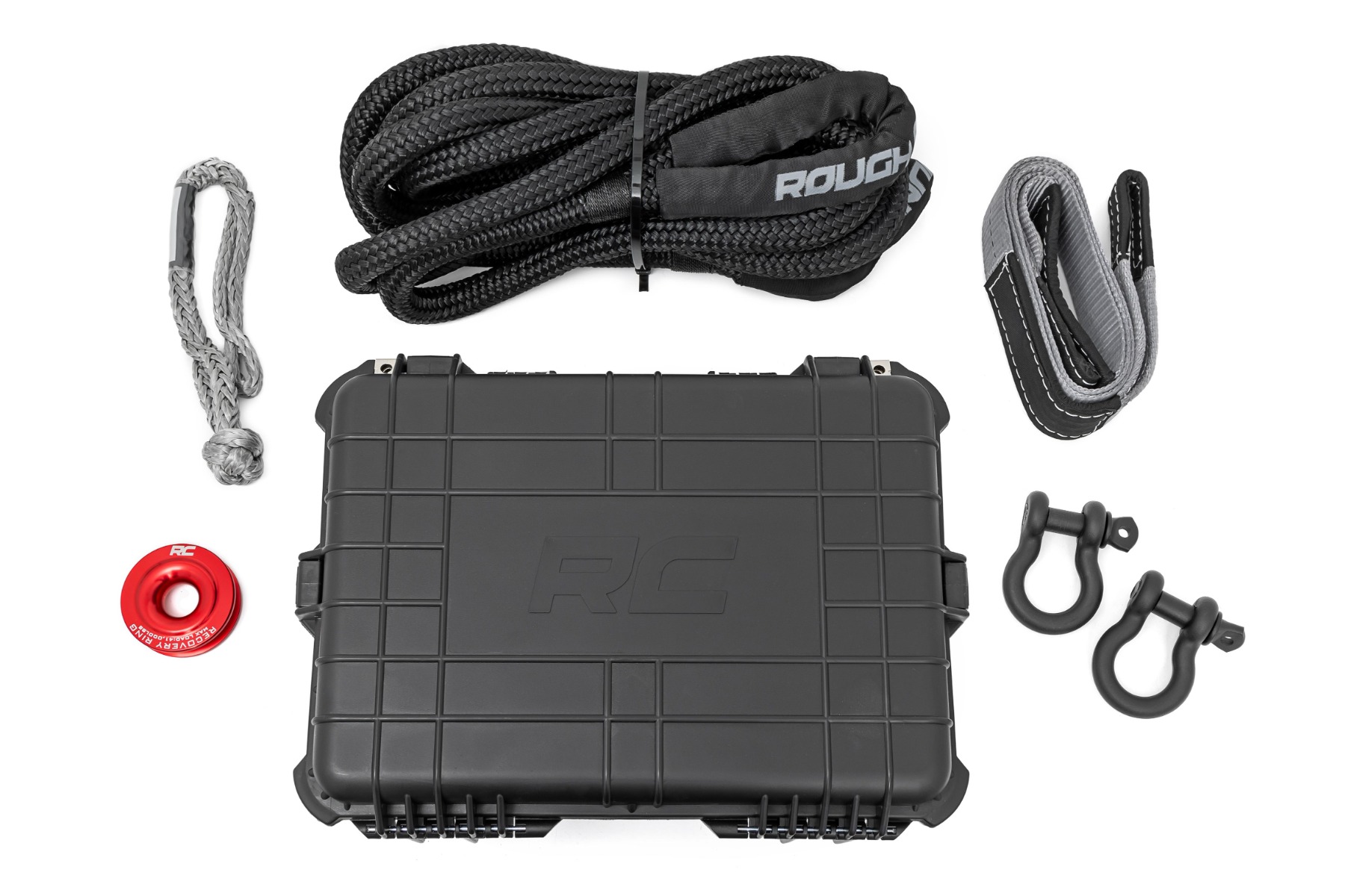 Rough Country Winch Recovery Kit Synthetic Cable Winches