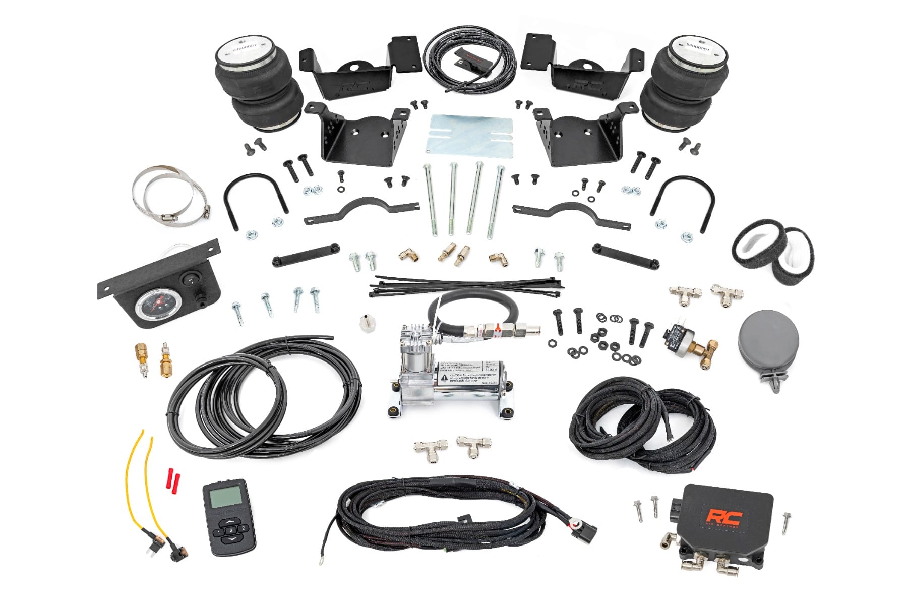 Rough Country Air Spring Kit w/compressor Wireless Controller Chevy/GMC 2500HD/3500HD (20-26)