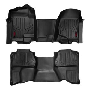 Rough Country Floor Mats FR & RR OV Hump Ext Cb Chevy/GMC 1500/2500HD (07-14)