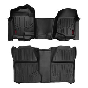 Rough Country Floor Mats FR & RR OV Hump Crew Chevy/GMC 1500/2500HD (07-14)