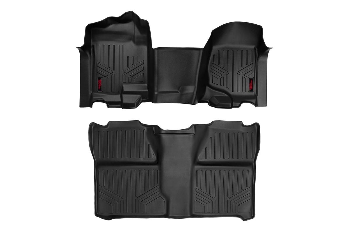 Rough Country Floor Mats FR & RR OV Hump Crew Chevy/GMC 1500/2500HD (07-14)