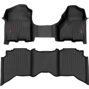 Rough Country Floor Mats FR & RR Crew/Mega Cab Ram 1500 2WD/4WD (2012-2018 & Classic)