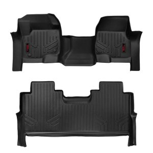 Rough Country Floor Mats FR & RR FR Bench Ford F-250/F-350 Super Duty 2WD/4WD (17-26)