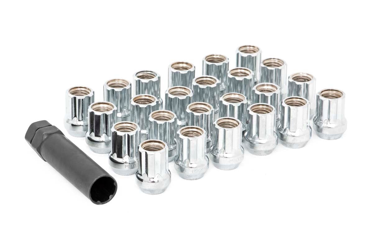 Rough Country Lug Nut Set 9/16x18 32 Qty Chrome Open End
