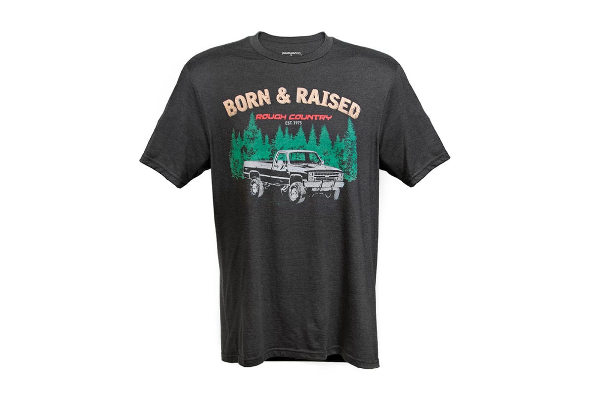 Rough Country T-Shirt Born & Raised Black LG