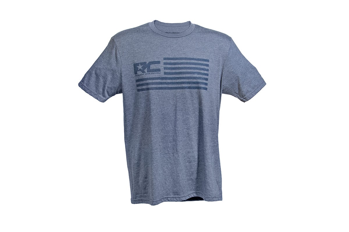 Rough Country T-Shirt American Flag Blue XL