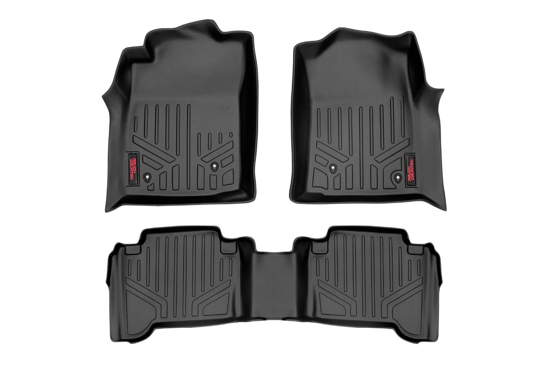Rough Country Floor Mats Front and Rear Double Cab Toyota Tacoma 2WD/4WD (2005-2011)