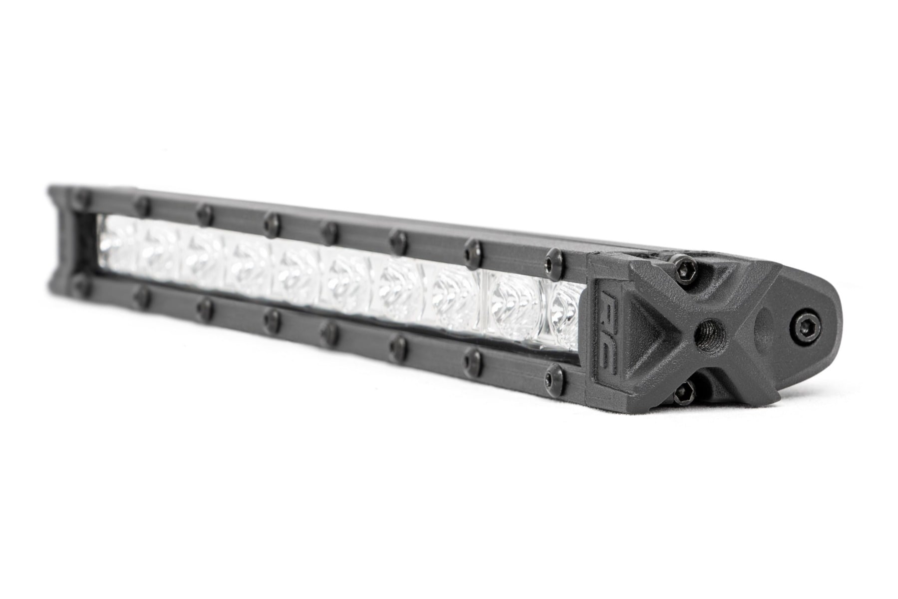 Rough Country 10 Inch Chrome Series LED Light Bar Slim Line Pair