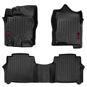Rough Country Floor Mats FR & RR Crew Cab Nissan Titan (17-24)/Titan XD (16-24)