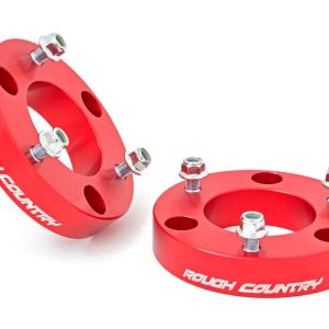Rough Country 2 Inch Leveling Kit Red Spacers Nissan Titan 2WD/4WD (2004-2024)