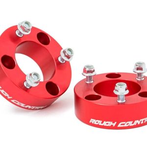 Rough Country 2.5 Inch Leveling Kit Red Spacers Nissan Frontier (05-26)/Xterra (05-15)