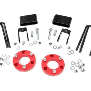 Rough Country 2 Inch Lift Kit Red Spacers Nissan Titan XD 2WD/4WD (2016-2024)