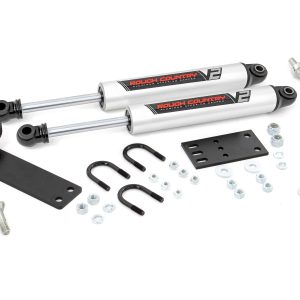 Rough Country V2 Steering Stabilizer Dual 2-8 Inch Lift Ford Excursion (00-05)/Super Duty (99-04)