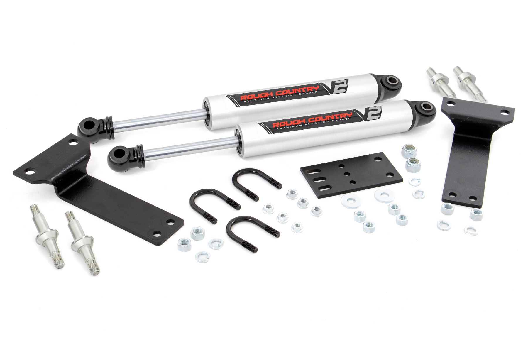 Rough Country V2 Steering Stabilizer Dual 2-8 Inch Lift Ford Excursion (00-05)/Super Duty (99-04)