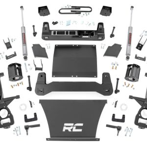 Rough Country 6 Inch Lift Kit Mono Leaf Rear Chevy Silverado 1500 4WD (2022-2024)