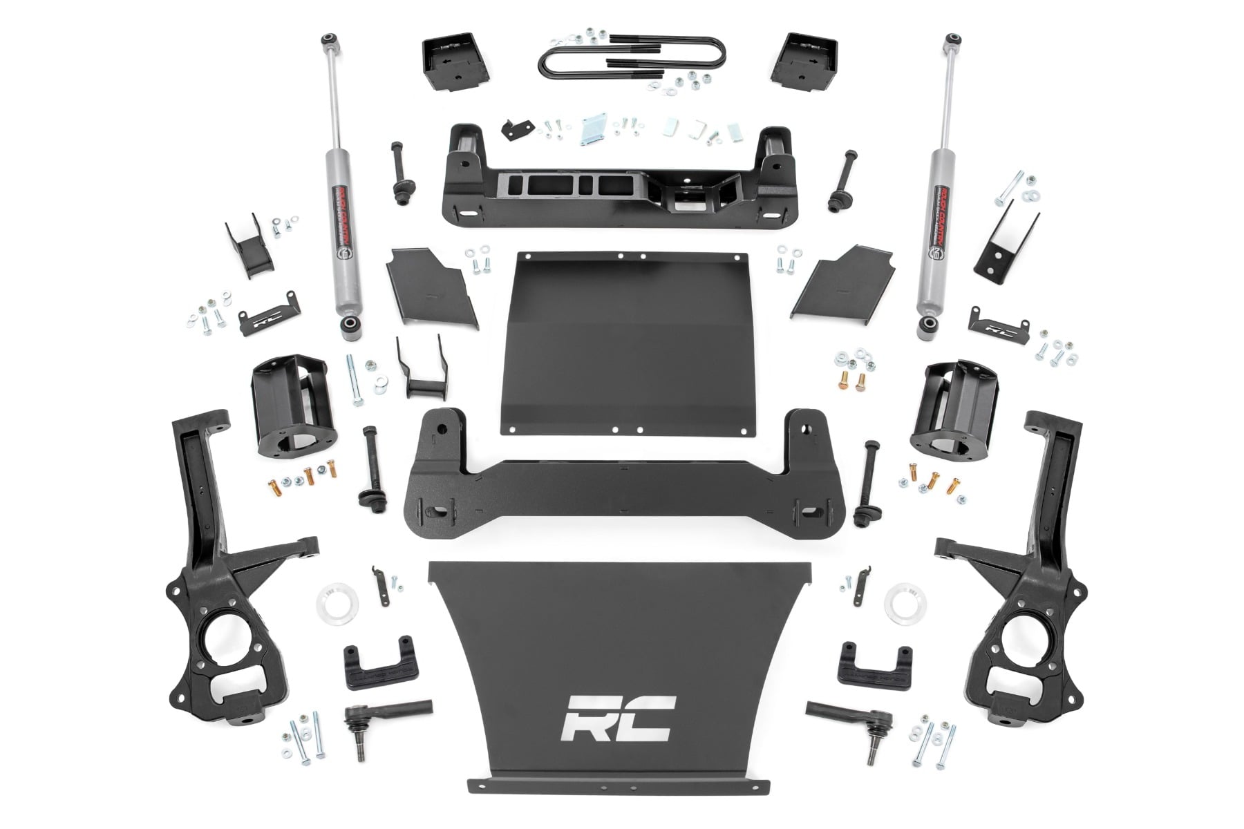 Rough Country 6 Inch Lift Kit Mono Leaf Rear Chevy Silverado 1500 4WD (2022-2024)