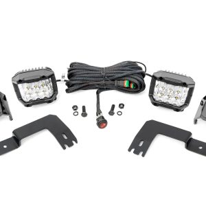 Rough Country LED Light Under Bed Mount 3″ Chrome Pair Wide Angle Polaris XPEDITION ADV 5