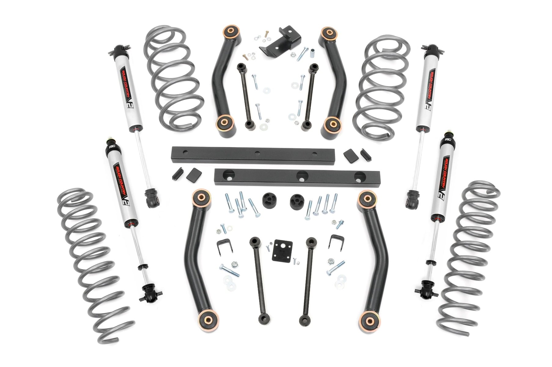 Rough Country 4 Inch Lift Kit V2 Jeep Wrangler TJ 4WD (1997-2002)