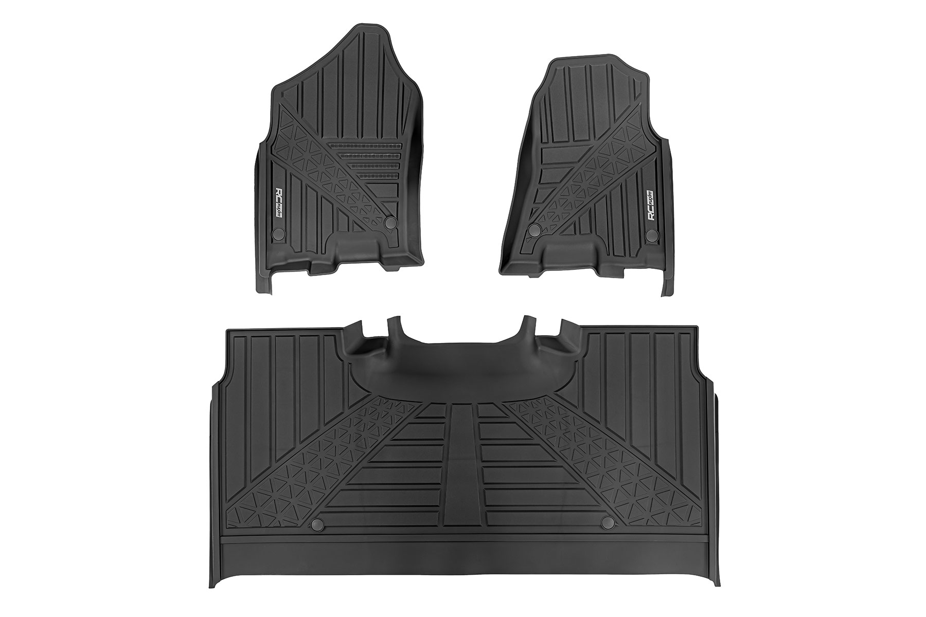Rough Country Flex-Fit Floor Mats FR & RR Crew Ram 1500 (19-24)/1500 TRX (21-24)
