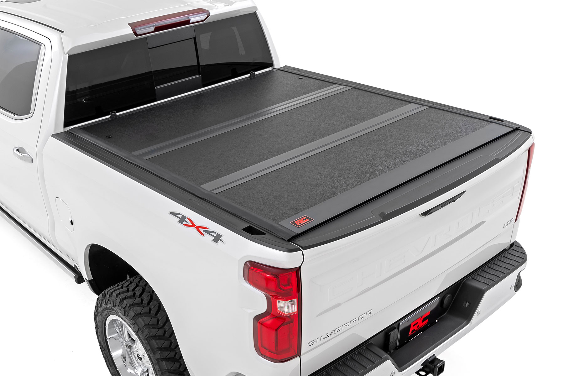 Rough Country Hard Low Profile Bed Cover 6’7″ Bed Rail Cap Chevy/GMC 1500/2500HD/3500HD (14-19 & Classic)