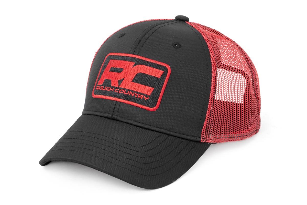 Rough Country Hat Red Mesh Rough Country Patch Black/Red