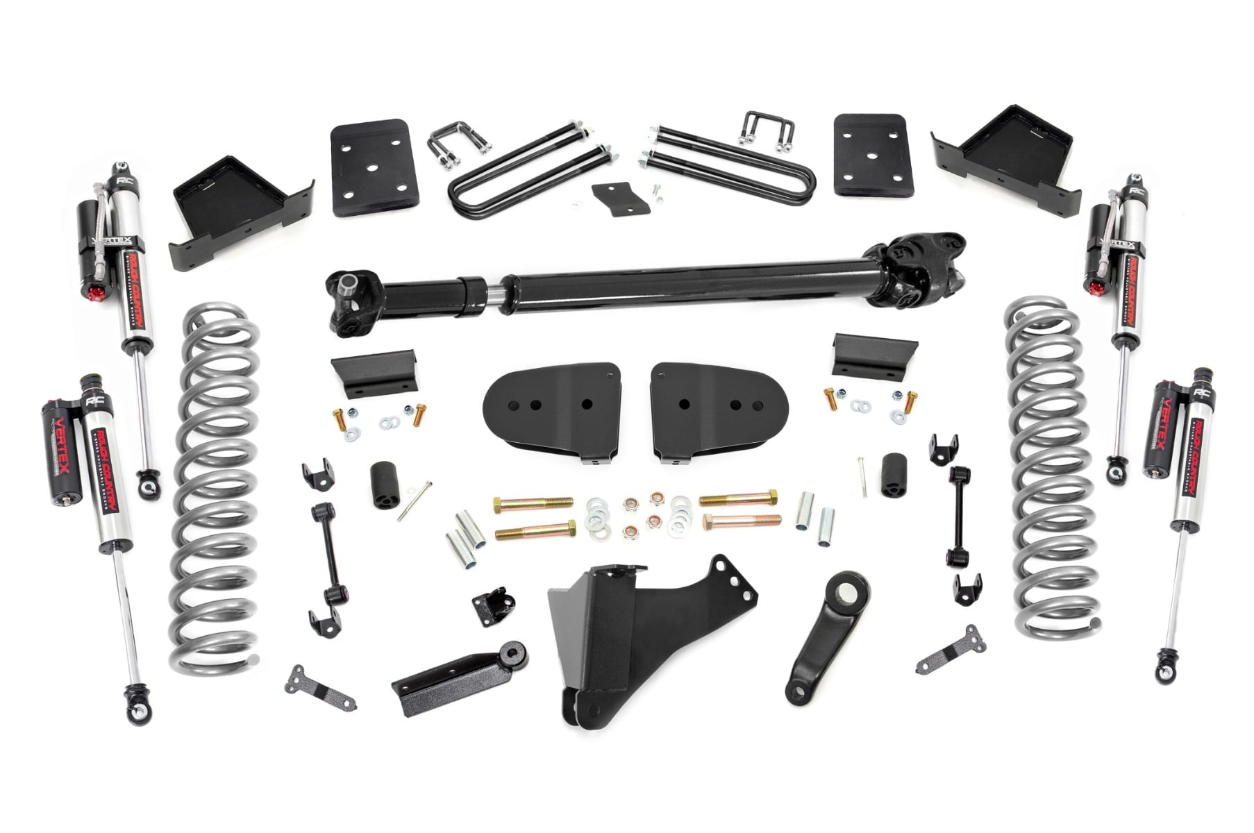 Rough Country 6 Inch Lift Kit Diesel FR D/S Vertex Ford F-250/F-350 Super Duty (23-26)