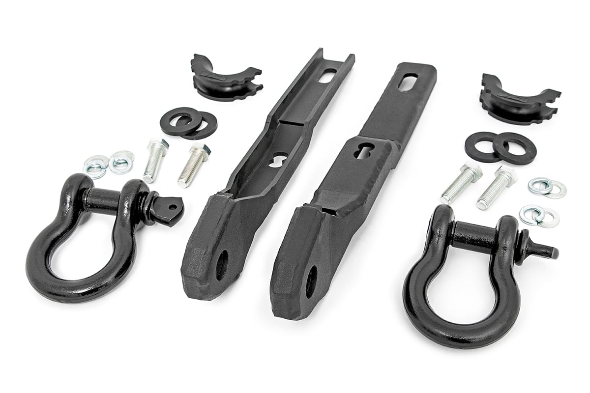 Rough Country Tow Hook Brackets D-Ring Combo Nissan Titan 2WD/4WD (2017-2024)