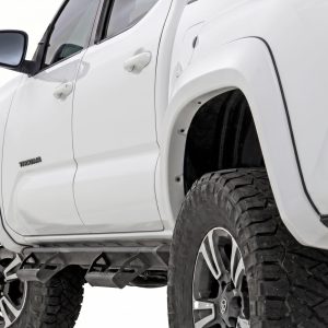 Rough Country Sport Fender Flares O40 Super White Toyota Tacoma 2WD/4WD (2016-2023)