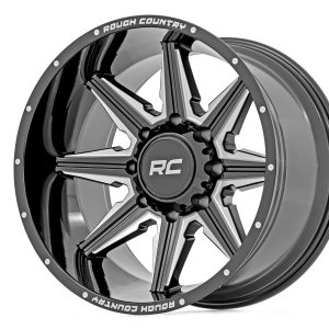 Rough Country 91M Series Wheel One-Piece Gloss Black 20x12 8x170 -44mm