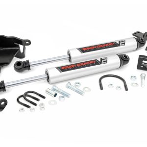 Rough Country V2 Steering Stabilizer Dual 2.5-8 Inch Lift Jeep Gladiator JT/Wrangler JL (18-26)