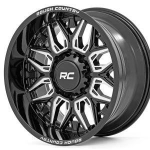 Rough Country 86 Series Wheel One-Piece Gloss Black 20x10 6x5.5 -18mm