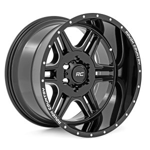 Rough Country 92 Series Wheel Machined One-Piece Gloss Black 18x9 6x5.5 +18mm