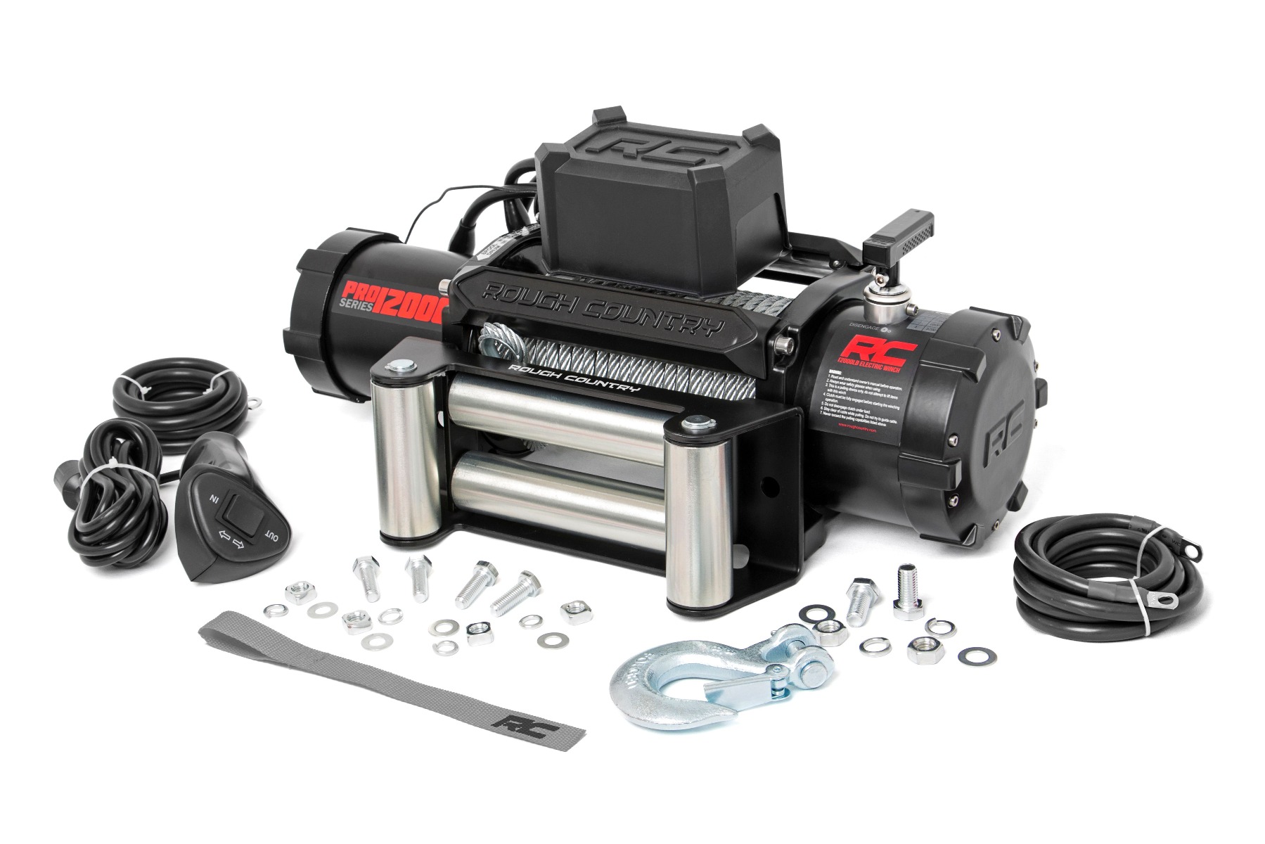 Rough Country 12000-Lb Pro Series Winch Steel Cable