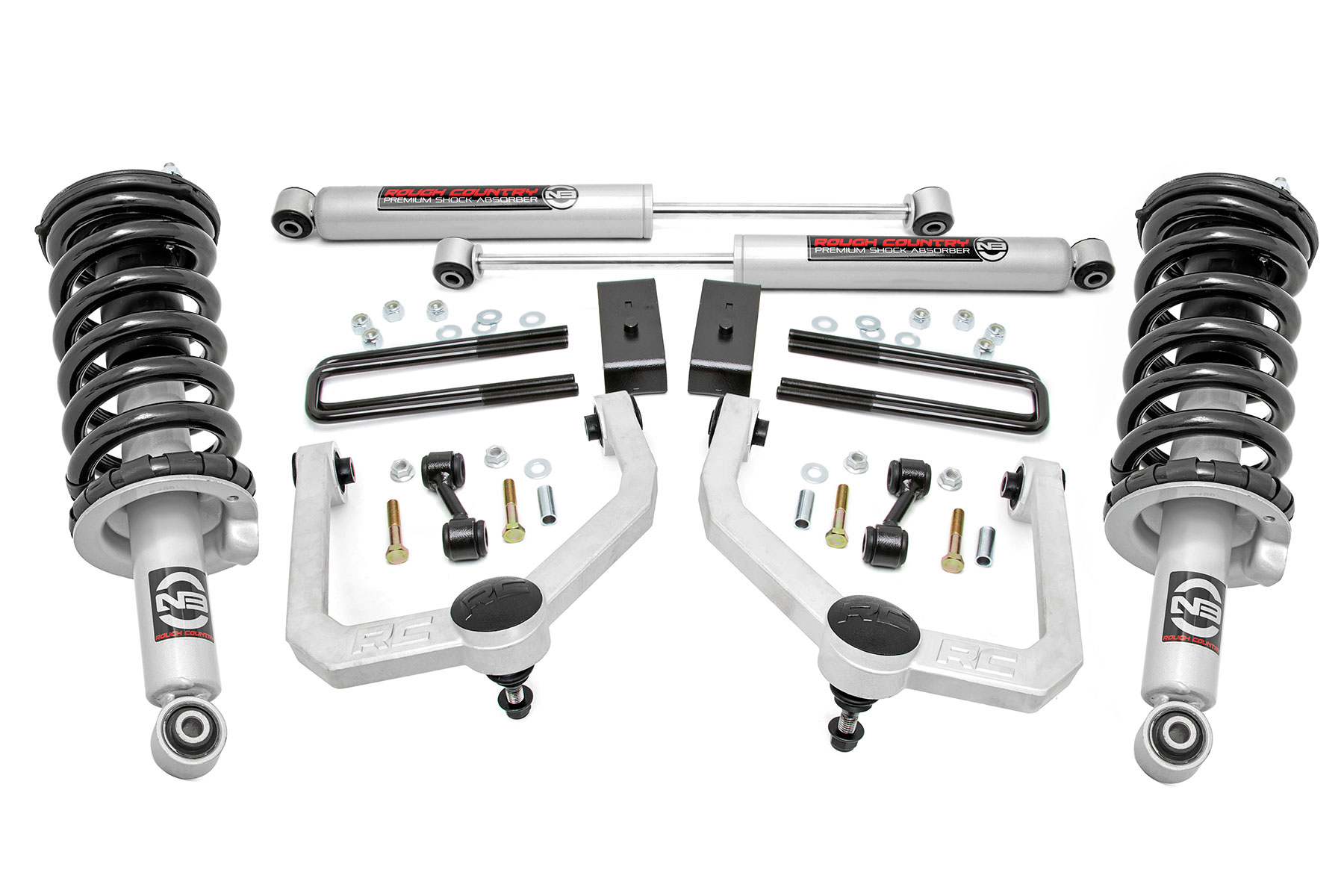 Rough Country 3 Inch Lift Kit N3 Struts & Shocks Nissan Titan 2WD/4WD (2004-2024)