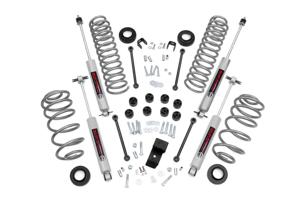 Rough Country 3.25 Inch Lift Kit 4 Cyl Jeep Wrangler TJ 4WD (1997-2002)