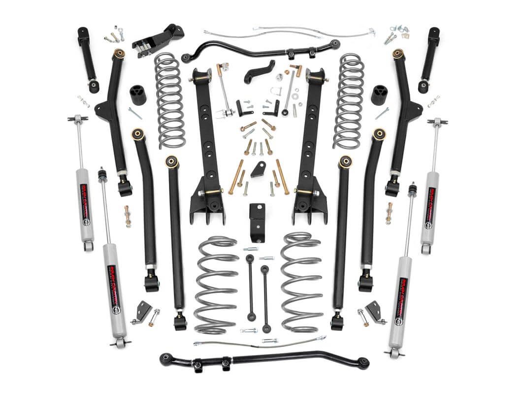 Rough Country 6 Inch Lift Kit Long Arm Jeep Wrangler Unlimited 4WD (2004-2006)