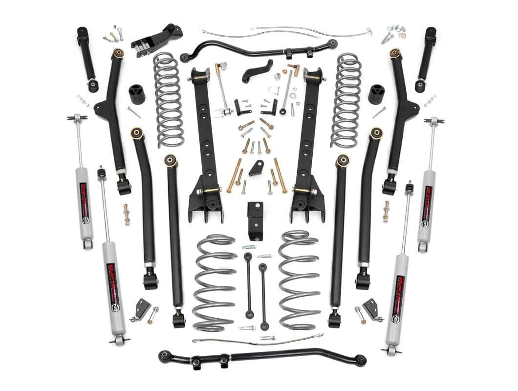 Rough Country 6 Inch Lift Kit Long Arm Jeep Wrangler TJ 4WD (1997-2006)